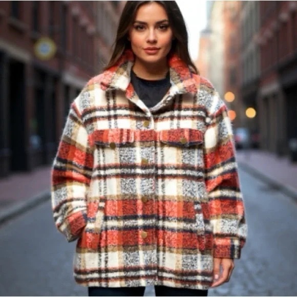 Zara Jackets & Blazers - Zara Plaid Brushed Flannel Heavyweight Shacket Jacket Women’s Small